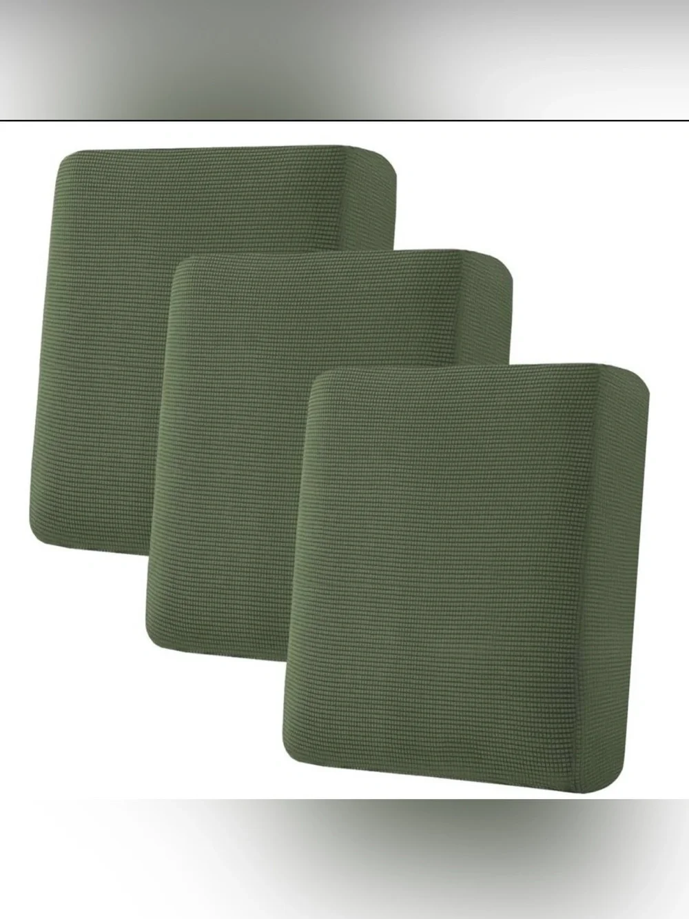 HVERSAILTEX Super Stretch Individual Seat Cushion Covers Sofa 3 pack